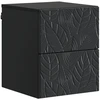 Sieninis naktinis staliukas 2 pcs Juoda 34,5 x 33 x 40 cm