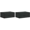Sieninis naktinis staliukas 2 pcs Juoda 49 x 34,5 x 20 cm