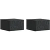 Sieninis naktinis staliukas 2 pcs Juoda 49 x 34,5 x 20 cm