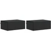 Sieninis naktinis staliukas 2 vnt. Juoda 49 x 34,5 x 20 cm