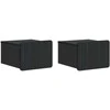 Sieninis naktinis staliukas 2 pcs Juoda 33 x 34,5 x 24 cm