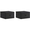 Sieninis naktinis staliukas 2 pcs Juoda 33 x 34,5 x 20 cm