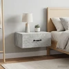 Sieninis naktinis staliukas 2 vnt. Betono pilka