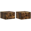 Sieninis naktinis staliukas 2 vnt. Dūminio ąžuolo