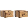 Sieninis naktinis staliukas 2 vnt. Sendintos medienos