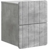 Sieninis naktinis staliukas Betono pilka 33 x 34,5 x 43 cm