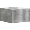 Sieninis naktinis staliukas Betono pilka 33 x 34,5 x 20 cm