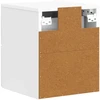Sieninis naktinis staliukas Itin blizgi balta 33 x 34,5 x 40 cm