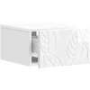 Sieninis naktinis staliukas Itin blizgi balta 49 x 34,5 x 20 cm