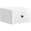 Sieninis naktinis staliukas Itin blizgi balta 33 x 34,5 x 20 cm