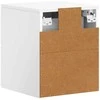 Sieninis naktinis staliukas Itin blizgi balta 34,5 x 33 x 40 cm