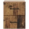 Sieninis naktinis staliukas su stalčių 2 pcs Sendintos medienos