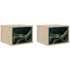 Sieninis naktinis staliukas WIJHE 2 vnt. Sonoma ąžuolas