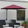 Sodo skėtis Bordo raudona 248 x 248 x 148 cm