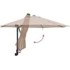 Sodo skėtis Taupe 248 x 248 x 148 cm Poliesteris ir plienas