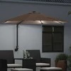 Sodo skėtis Taupe 248 x 248 x 148 cm Poliesteris ir plienas