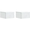 Sieninis šoninis staliukas 2 pcs Balta 34,5 x 33 x 20 cm