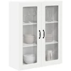 Sieninis stiklinis kabinetas LUCCA Balta 80 x 31 x 100 cm
