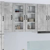 Sieninis stiklinis kabinetas LUCCA Betono pilka 80 x 31 x 80 cm