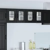 Sieninis stiklinis kabinetas PORTO 2 vnt. Juoda 60 x 31 x 40 cm