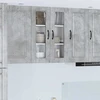 Sieninis stiklinis kabinetas PORTO Betono pilka 60 x 31 x 80 cm