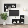 TV staliukas TV spintelių komplektas Juodas ąžuolas 37 x 37 x 72 cm