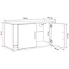 TV staliukas Sieninis televizoriaus kabinetas Sena mediena 80 x 34.5 x 40 cm