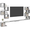 Sieninis televizoriaus stovas Pilka Sonoma 180 x 15 x 94 cm
