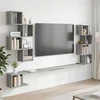 Sieninis televizoriaus stovas Pilka Sonoma 160 x 15 x 94 cm