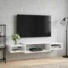 Sieninis televizoriaus stovas Sieninis Balta 140 x 28 x 21 cm