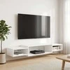 Sieninis televizoriaus stovas Sieninis Balta 140 x 28 x 21 cm