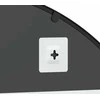 Sieninis veidrodis, juodos spalvos, 100x90cm, geležis, arkinis