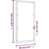 Sieninis veidrodis su LED lemputėmis, 50x100cm, stiklas