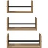 Sieninių lentynų komplektas 3 pcs Amatininkų ąžuolas 40x16x14cm