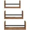 Sieninių lentynų komplektas 3 pcs Senovinis medis 40x16x14cm