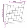 Šieno šėriklas Sidabro 71 x 33 x 70 cm Cinkuota plienas