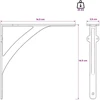Sienos lentynos laikikliai 12 vnt. Juoda 14.5 x 14.5 x 3.5 cm