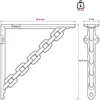 Sienos lentynos laikikliai 12 vnt. Juoda 10,5 x 10,5 x 3 cm