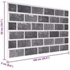 Sienų plokštės 10 pcs Juoda ir pilka 100 x 50 cm EPS putos
