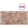 Sienų plokštės 10 pcs Oranžinė 100 x 50 cm EPS putos