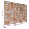 Sienų plokštės 10 pcs Oranžinė 100 x 50 cm EPS putos