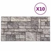 Sienų plokštės 10 pcs Pilka ir balta 100 x 50 cm EPS putos