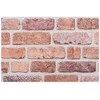 Sienų plokštės 10 pcs Raudona 100 x 50 cm EPS putos