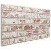 Sienų plokštės 10 pcs Raudona ir balta 100 x 50 cm EPS putos