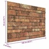 Sienų plokštės 10 pcs Ruda ir balta 100 x 50 cm EPS putos