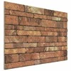 Sienų plokštės 10 pcs Ruda ir balta 100 x 50 cm EPS putos