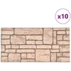 Sienų plokštės 10 pcs Smėlio 100 x 50 cm EPS putos