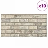 Sienų plokštės 10 pcs Smėlio 100 x 50 cm EPS putos