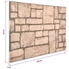 Sienų plokštės 10 pcs Smėlio 100 x 50 cm EPS putos