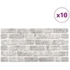 Sienų plokštės 10 pcs Šviesiai pilka 100 x 50 cm EPS putos